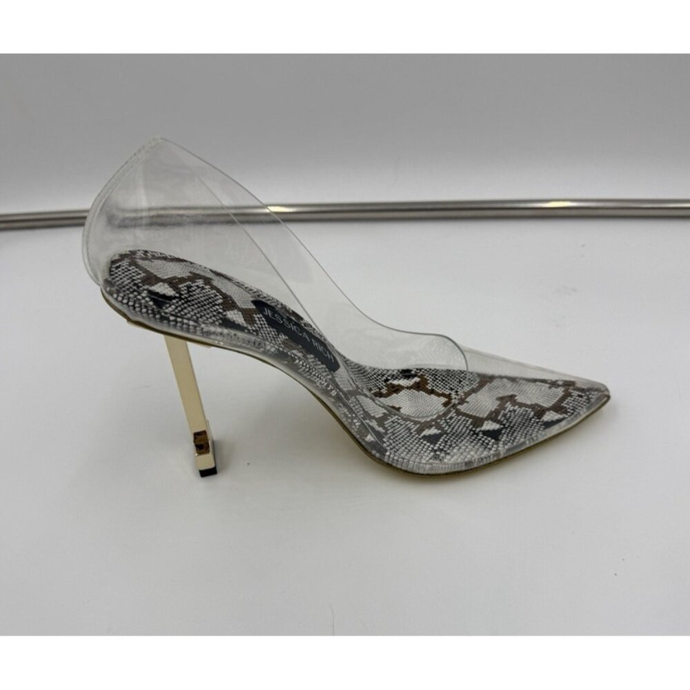 Jessica Rich So Fancy Sandal Snake Print Stiletto Pumps New Size EU 38 USA 7.5 8 - Picture 4 of 10